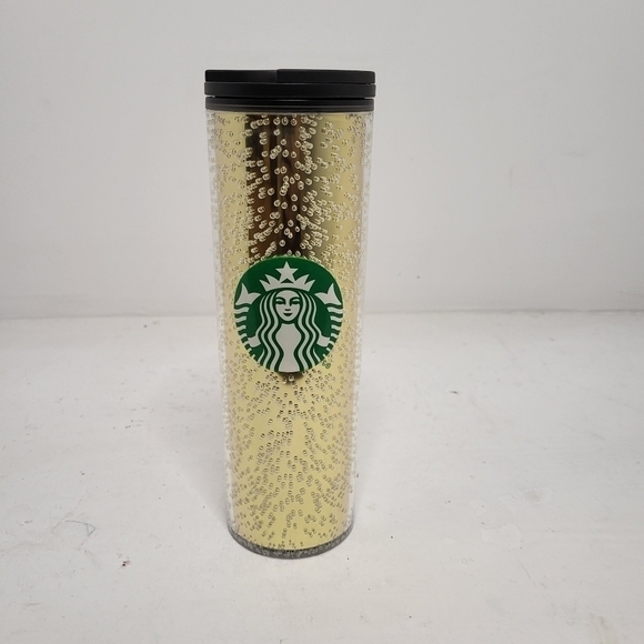 STARBUCKS Holiday Gold Bubble Travel Mug - Picture 2 of 10
